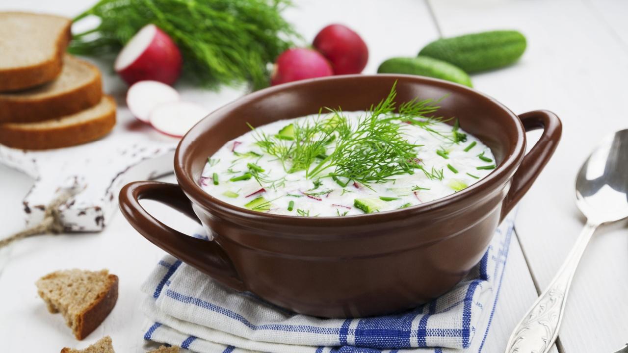 Balti šaltibarščiai su rididėliais