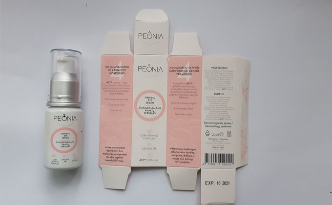 PEONIA išorinė pakuotė